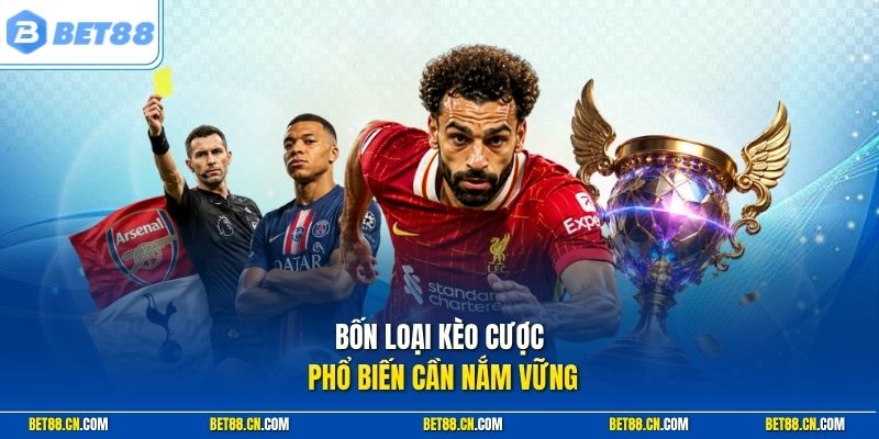 Bốn loại kèo cược phổ biến cần nắm vững